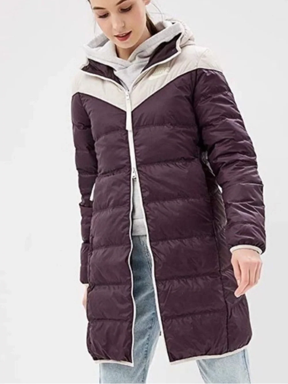 NIKE Sportswear Windrunner Reversible Down Fill Long Puffer Coat Jacket